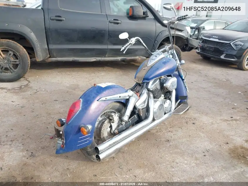 2005 Honda Vt1300 S VIN: 1HFSC52085A209648 Lot: 44086472