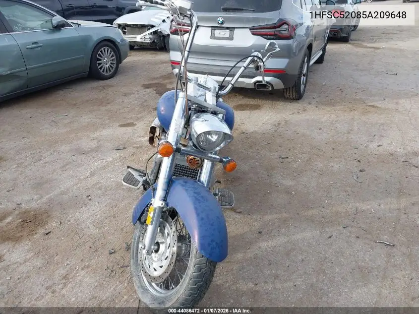 2005 Honda Vt1300 S VIN: 1HFSC52085A209648 Lot: 44086472