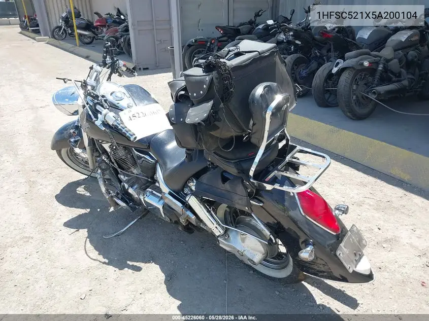 2005 Honda Vt1300 S VIN: 1HFSC521X5A200104 Lot: 45226060