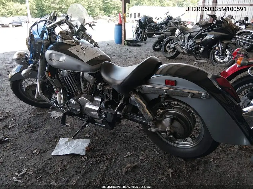 2005 Honda Vt750 Ca VIN: JH2RC50335M100591 Lot: 45404520