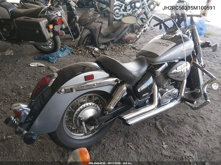 2005 Honda Vt750 Ca VIN: JH2RC50335M100591 Lot: 45404520