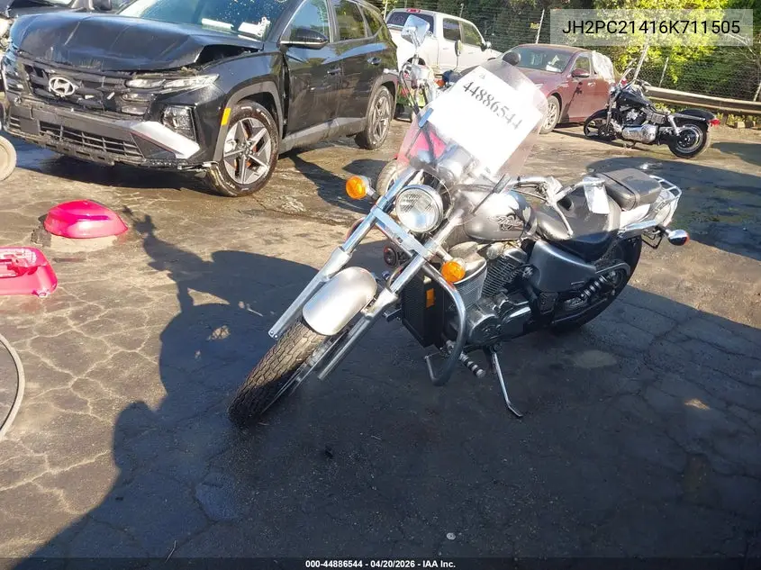2006 Honda Vt600 Cd VIN: JH2PC21416K711505 Lot: 44886544