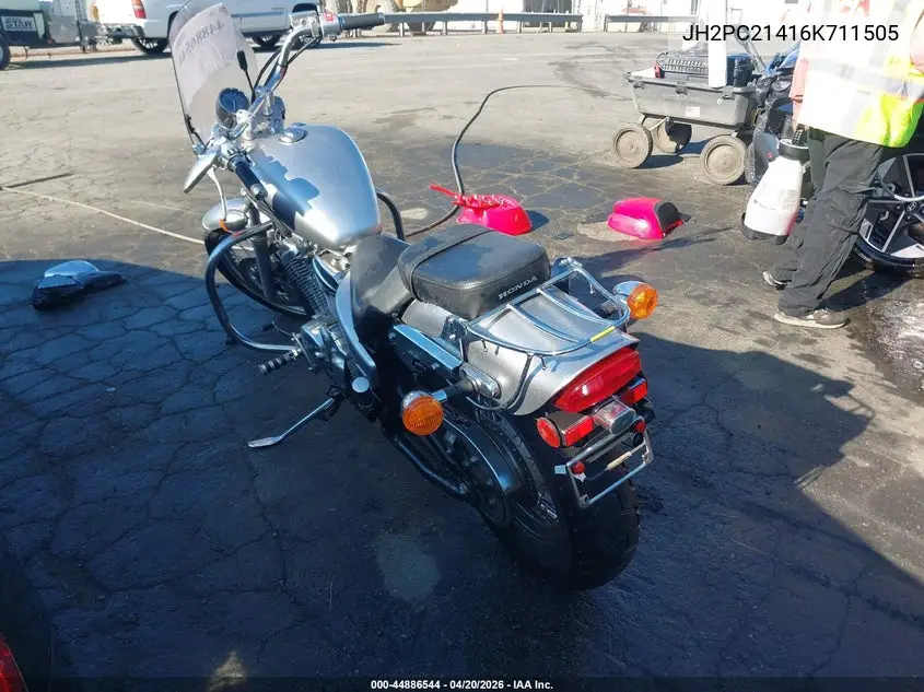 2006 Honda Vt600 Cd VIN: JH2PC21416K711505 Lot: 44886544