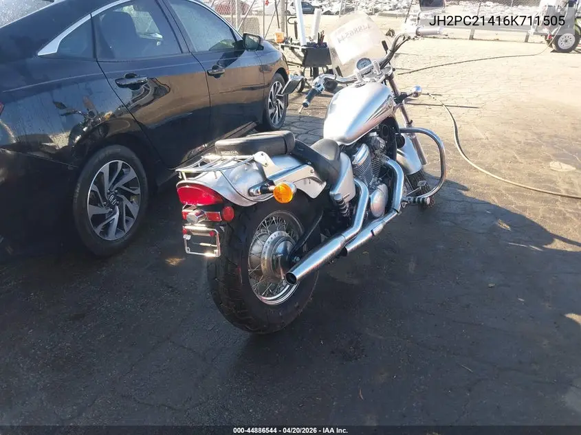 2006 Honda Vt600 Cd VIN: JH2PC21416K711505 Lot: 44886544