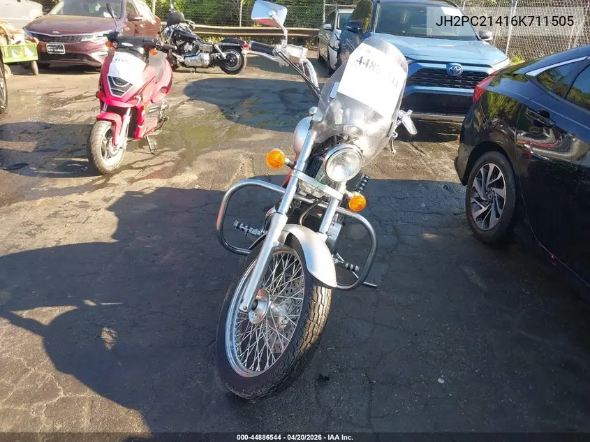 2006 Honda Vt600 Cd VIN: JH2PC21416K711505 Lot: 44886544