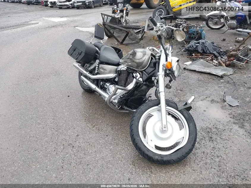 2006 Honda Vt1100 C2 VIN: 1HFSC43086A600714 Lot: 45479929