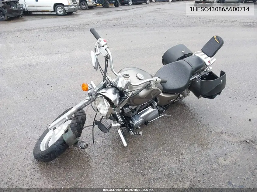 2006 Honda Vt1100 C2 VIN: 1HFSC43086A600714 Lot: 45479929