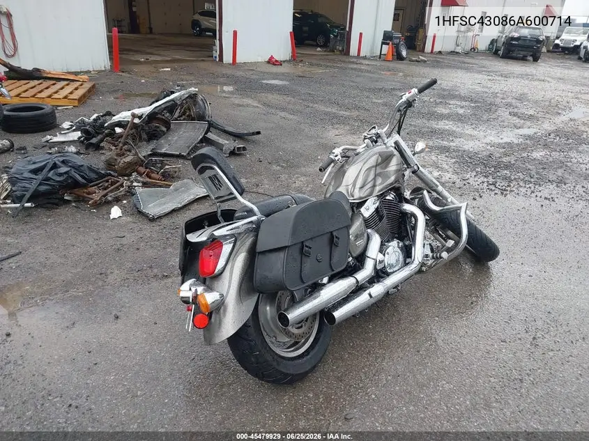 2006 Honda Vt1100 C2 VIN: 1HFSC43086A600714 Lot: 45479929