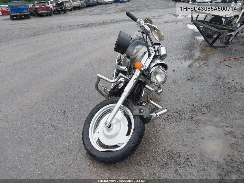 2006 Honda Vt1100 C2 VIN: 1HFSC43086A600714 Lot: 45479929