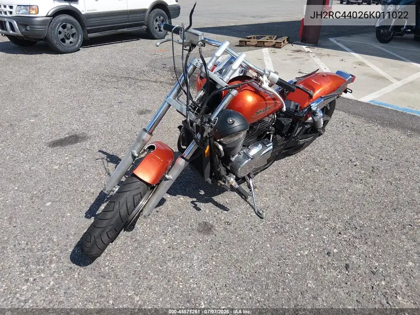 2006 Honda Vt750 C VIN: JH2RC44026K011022 Lot: 45571261