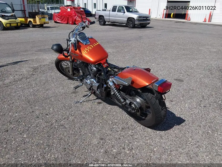 2006 Honda Vt750 C VIN: JH2RC44026K011022 Lot: 45571261