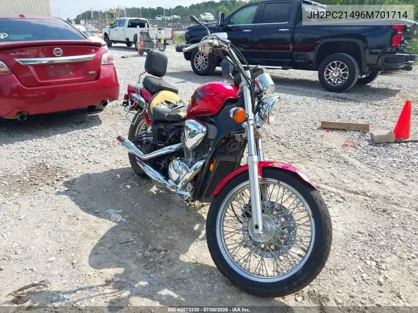 2006 Honda Vt600 Cd VIN: JH2PC21496M701714 Lot: 45573330