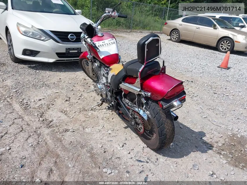2006 Honda Vt600 Cd VIN: JH2PC21496M701714 Lot: 45573330
