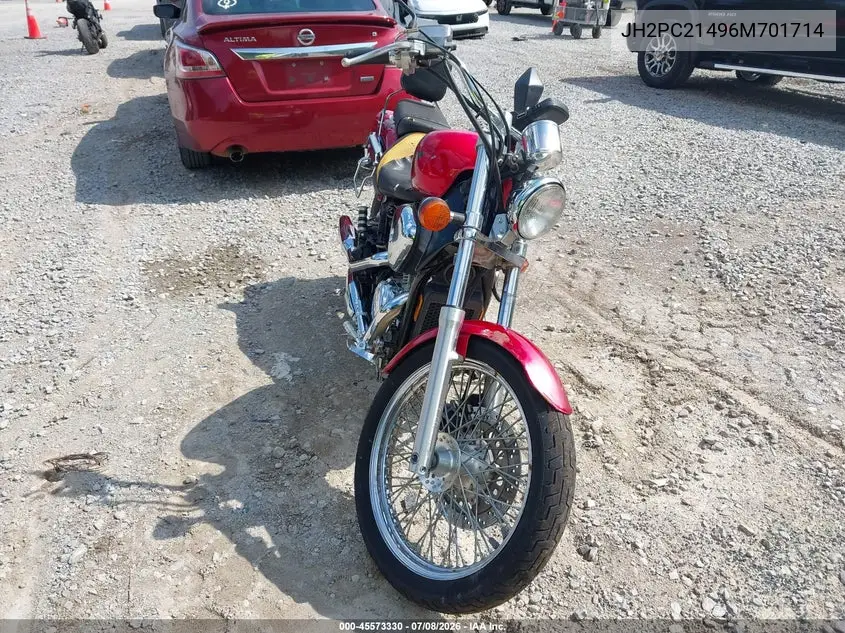 2006 Honda Vt600 Cd VIN: JH2PC21496M701714 Lot: 45573330