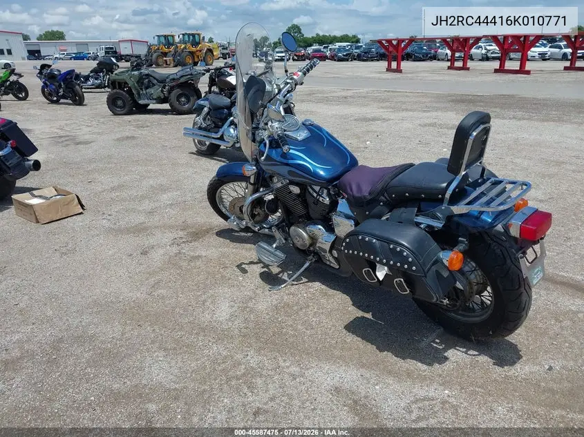 2006 Honda Vt750 Cda VIN: JH2RC44416K010771 Lot: 45587475