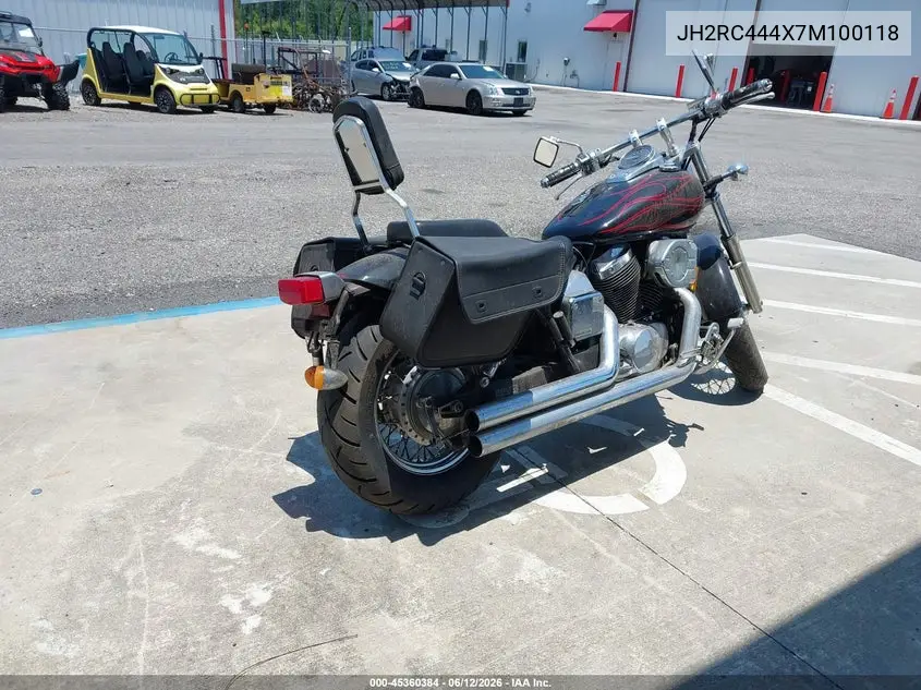 2007 Honda Vt750 Dc VIN: JH2RC444X7M100118 Lot: 45360384