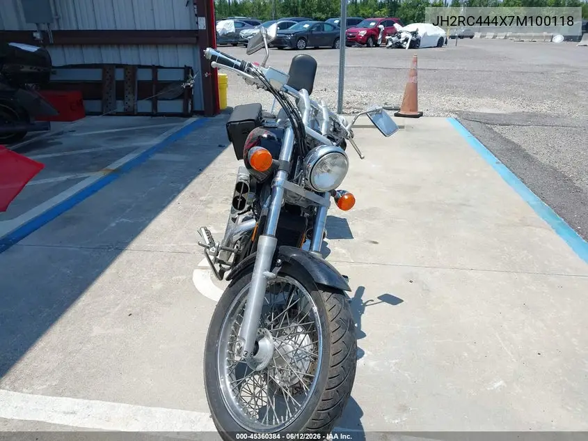 2007 Honda Vt750 Dc VIN: JH2RC444X7M100118 Lot: 45360384