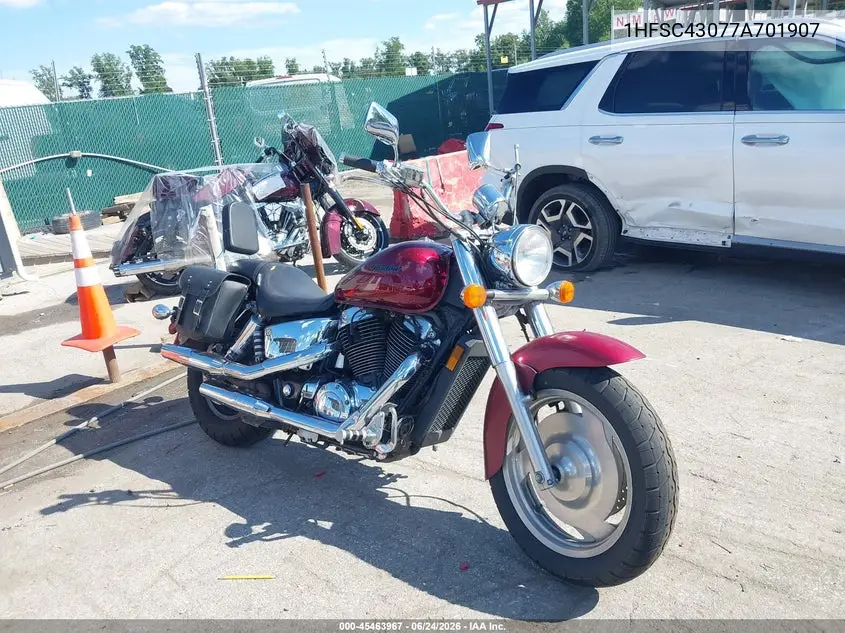 2007 Honda Vt1100 C2 VIN: 1HFSC43077A701907 Lot: 45463967