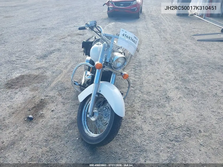 2007 Honda Vt750 VIN: JH2RC50017K310451 Lot: 45683663
