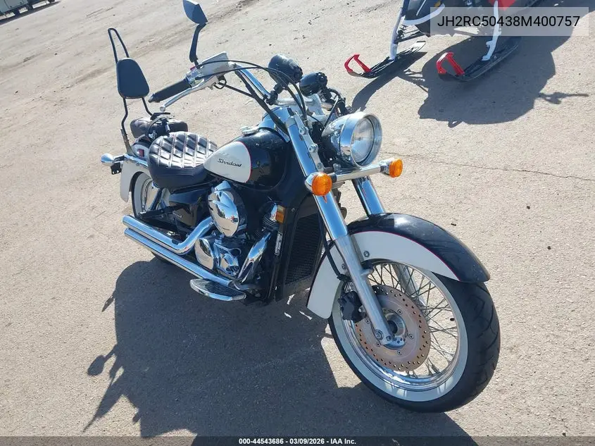 2008 Honda Vt750 Ca VIN: JH2RC50438M400757 Lot: 44543686
