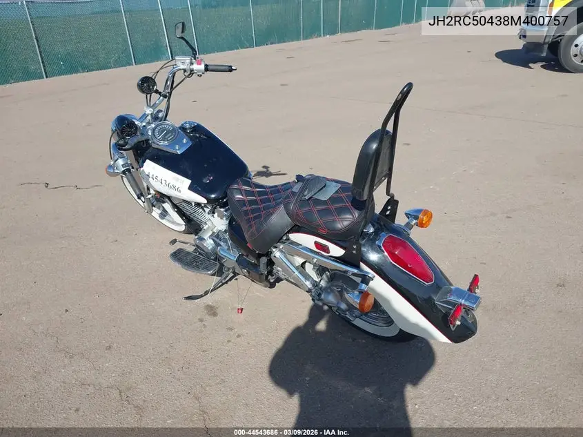 2008 Honda Vt750 Ca VIN: JH2RC50438M400757 Lot: 44543686