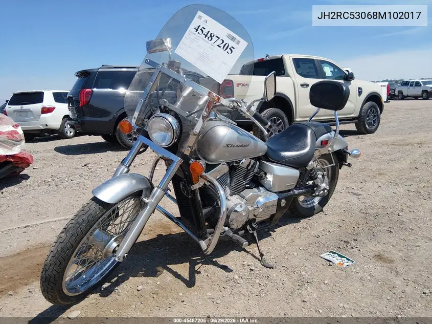 2008 Honda Vt750 C2 VIN: JH2RC53068M102017 Lot: 45487205