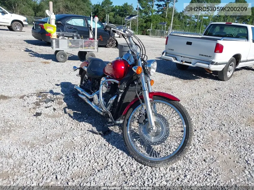 2009 Honda Vt750 C2 VIN: JH2RC53059K200209 Lot: 45365507