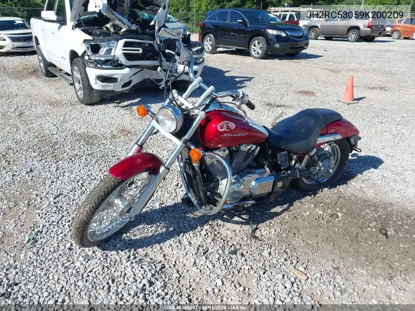 2009 Honda Vt750 C2 VIN: JH2RC53059K200209 Lot: 45365507