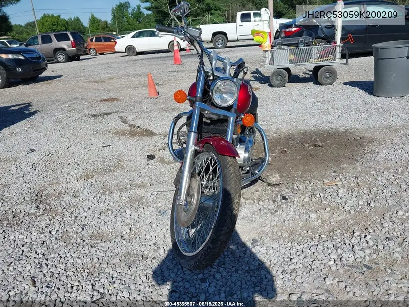 2009 Honda Vt750 C2 VIN: JH2RC53059K200209 Lot: 45365507