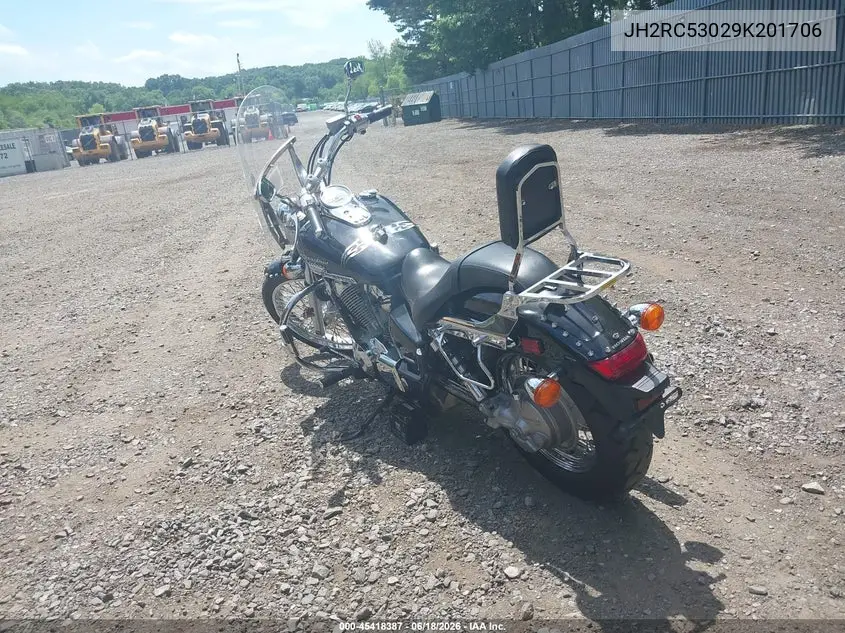 2009 Honda Vt750 C2 VIN: JH2RC53029K201706 Lot: 45418387
