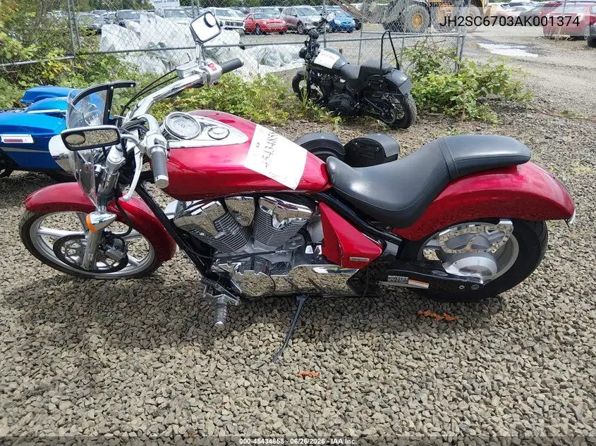 2010 Honda Vt1300 Cs VIN: JH2SC6703AK001374 Lot: 45434858