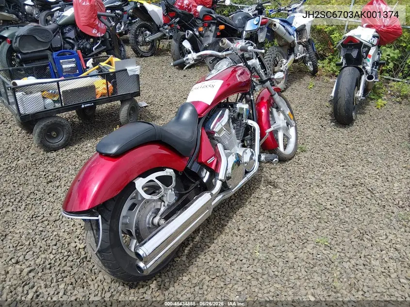 2010 Honda Vt1300 Cs VIN: JH2SC6703AK001374 Lot: 45434858