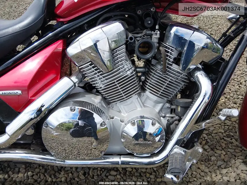 2010 Honda Vt1300 Cs VIN: JH2SC6703AK001374 Lot: 45434858