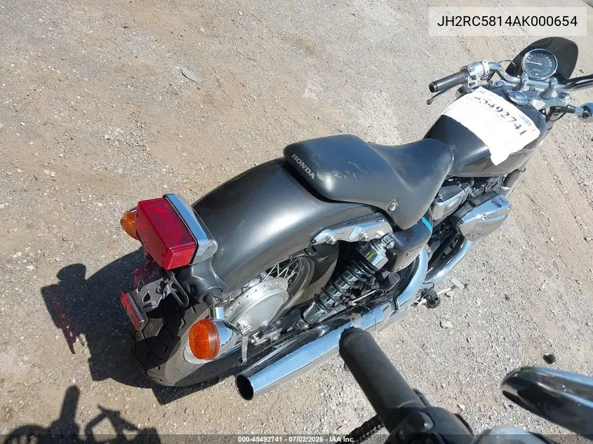 2010 Honda Vt750 S VIN: JH2RC5814AK000654 Lot: 45492741