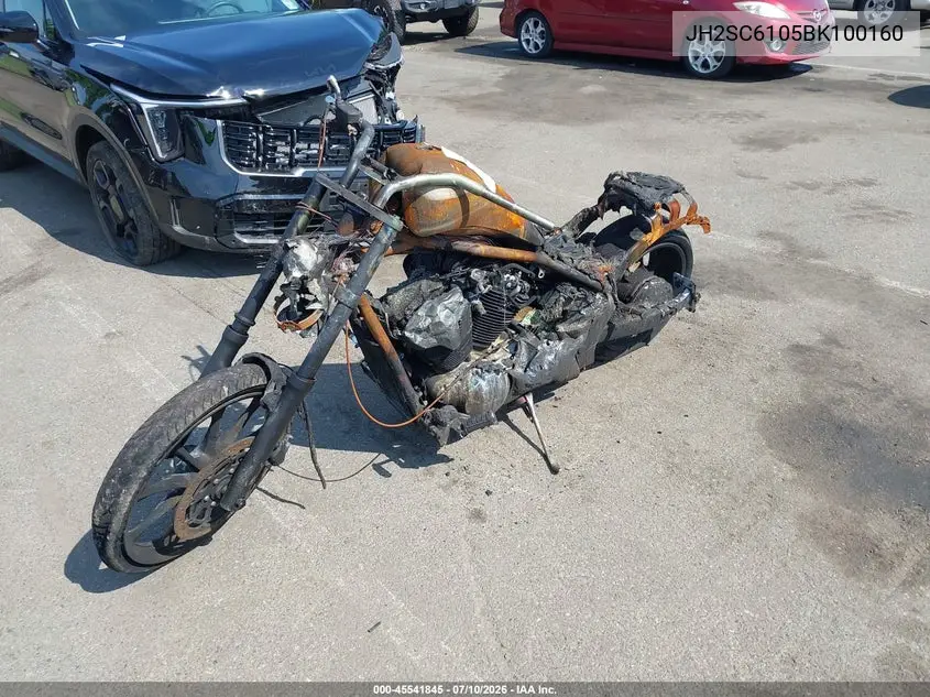 2011 Honda Vt1300 Cx VIN: JH2SC6105BK100160 Lot: 45541845