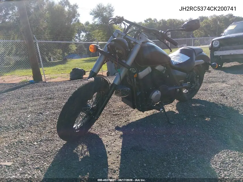 2012 Honda Vt750 C2B VIN: JH2RC5374CK200741 Lot: 45376651