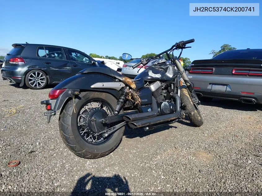 2012 Honda Vt750 C2B VIN: JH2RC5374CK200741 Lot: 45376651