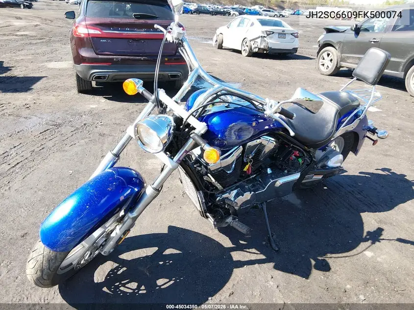 2015 Honda Vt1300 Cr VIN: JH2SC6609FK500074 Lot: 45034350