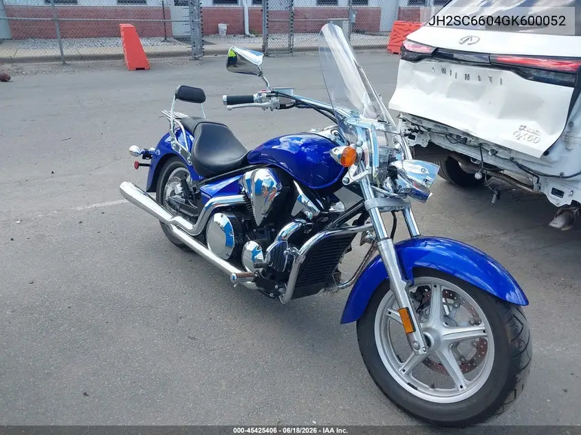 2016 Honda Vt1300 Cr VIN: JH2SC6604GK600052 Lot: 45425406