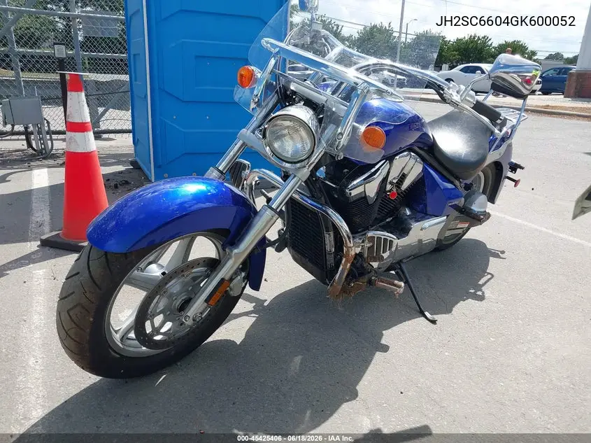 2016 Honda Vt1300 Cr VIN: JH2SC6604GK600052 Lot: 45425406