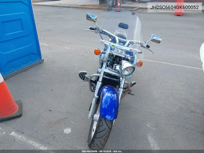 2016 Honda Vt1300 Cr VIN: JH2SC6604GK600052 Lot: 45425406