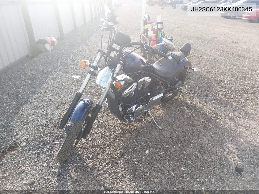 2019 Honda Vt1300 Cx VIN: JH2SC6123KK400345 Lot: 45296031