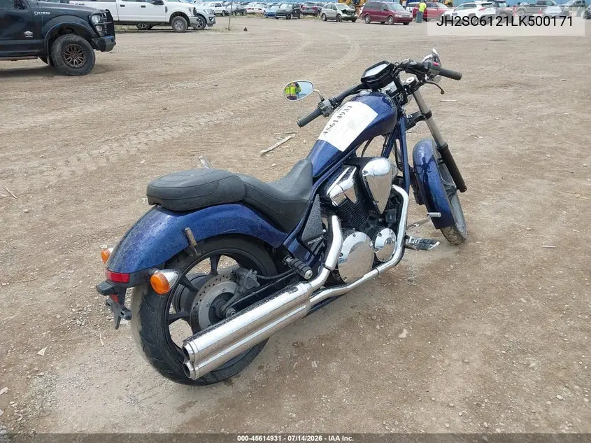 2020 Honda Vt1300 Cx VIN: JH2SC6121LK500171 Lot: 45614931
