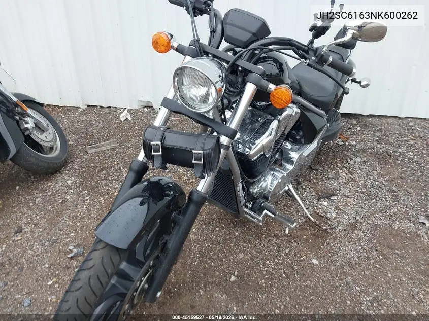 2022 Honda Vt1300 Cxa VIN: JH2SC6163NK600262 Lot: 45159527