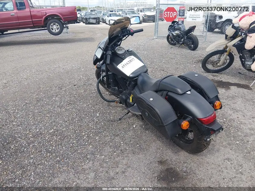 2022 Honda Vt750 C2B VIN: JH2RC5370NK200772 Lot: 45162837