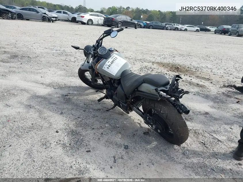2024 Honda Vt750 C2B VIN: JH2RC5370RK400346 Lot: 44648921