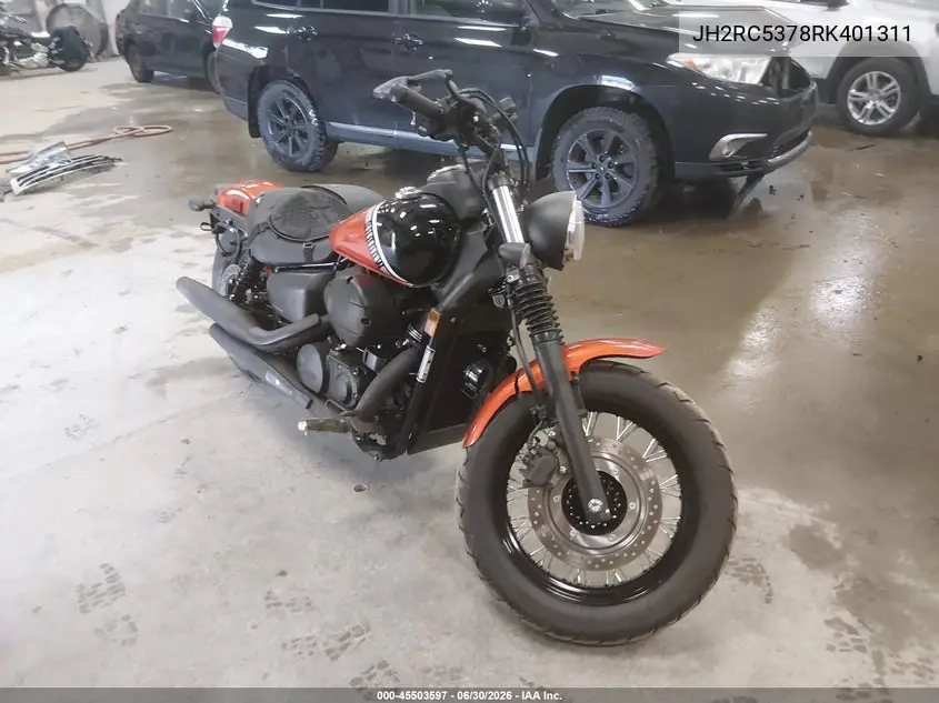 2024 Honda Vt750 C2B VIN: JH2RC5378RK401311 Lot: 45503597