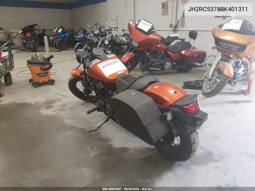 2024 Honda Vt750 C2B VIN: JH2RC5378RK401311 Lot: 45503597