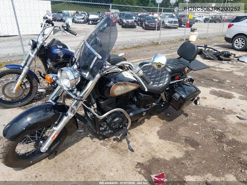 2024 Honda Vt750 Cs VIN: JH2RC5083RK200252 Lot: 45564059