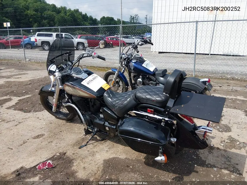 2024 Honda Vt750 Cs VIN: JH2RC5083RK200252 Lot: 45564059